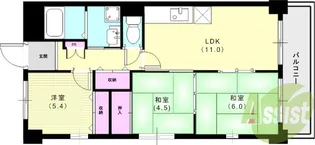 シティパーク富松【1階】の間取り