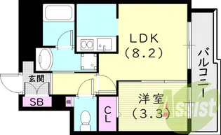 PINO甲東園【2階】の間取り