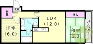 能登六番館 WEST【2階】の間取り