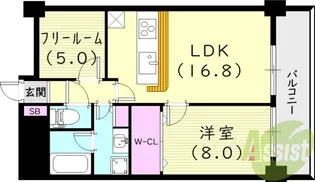 シャルム甲子園口【3階】の間取り