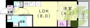 西宮北口プライマリーワン【7階】の間取り