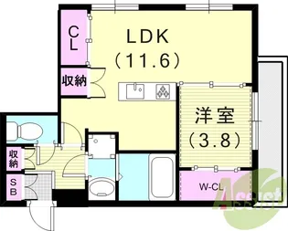 Mica Eleno苦楽園【3階】の間取り