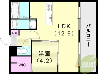 Mica Eleno Kurakuen【3階】の間取り
