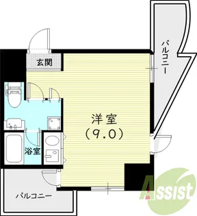 インターフェルティR2甲子園【9階】の間取り