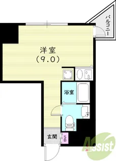 インターフェルティR2甲子園【10階】の間取り