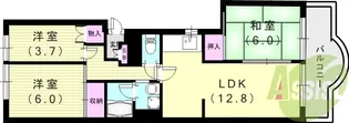 コスモハイツ瑞ケ丘A棟【3階】の間取り