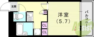 レオパレスエルザ1【2階】の間取り