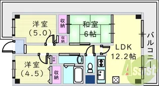 グレンツェント甲東園【4階】の間取り