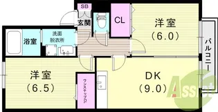 ウエストハイツ【2階】の間取り