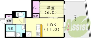 グリーンフォレスト西宮4【1階】の間取り