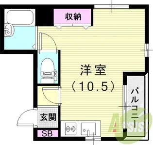 エレメンツアクア【3階】の間取り