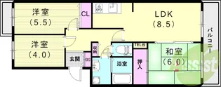 コンフォール広田【4階】の間取り