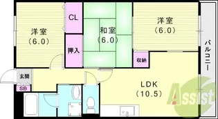 フローリーハイツⅡ【2階】の間取り