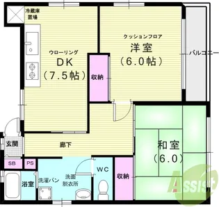 サンハイツⅡ【2階】の間取り