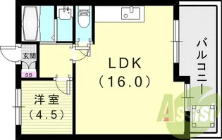 ハイツユソーキ【603号室】の間取り
