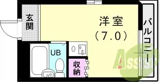ダイドーメゾン西宮北口X【3階】の間取り