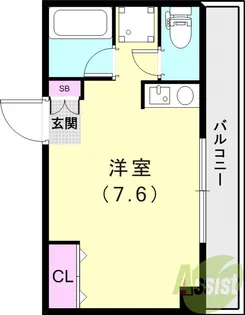 シャトーメイジ【4階】の間取り