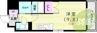 アッシュコート夙川公園【4階】の間取り