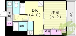 カーサ・デ・ゼント西宮北口【4階】の間取り