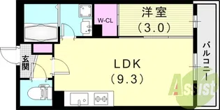 ルクス西宮北口【1階】の間取り