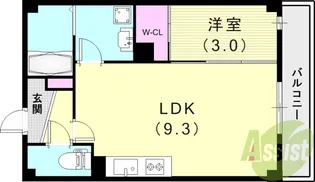 ルクス西宮北口【2階】の間取り