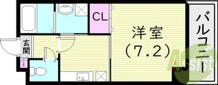 セイバリー仁川【1階】の間取り