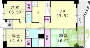 グレース門戸荘【2階】の間取り