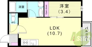 リブレメゾン東鳴尾Ⅰ【1階】の間取り