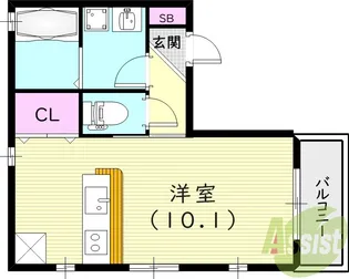 グランメール鳴尾町【1階】の間取り