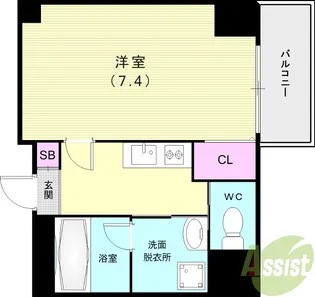 リエス尼崎東【9階】の間取り