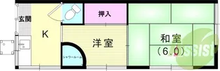 東難波町アパート【2階】の間取り