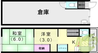 尾浜町テラス【1階】の間取り