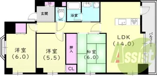 ピークII【3階】の間取り