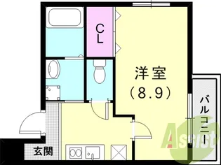 フジパレス西宮今津III番館【3階】の間取り