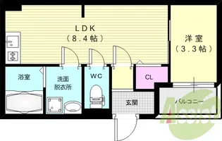 Cocon Grandjour尼崎水堂町【1階】の間取り