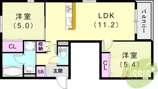 へーベルメゾンさくら夙川【1階】の間取り