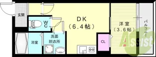 Cocon Grandjour 尼崎水堂町【2階】の間取り