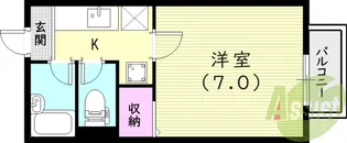 サマックスボヌール【1階】の間取り