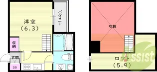 Blossom Imazu【1階】の間取り