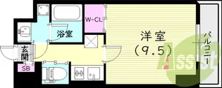 ラ・ビィNAKAZEN【5階】の間取り