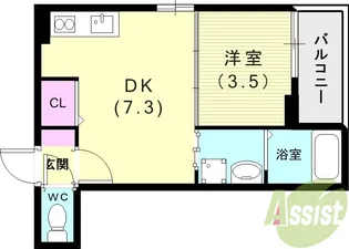 Aquamarine西北【3階】の間取り