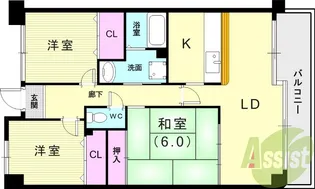 ボンシックコロニーI番館【1階】の間取り
