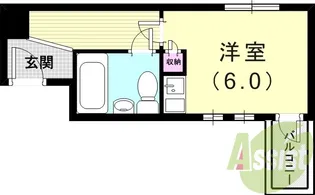 カルム甲子園【7階】の間取り