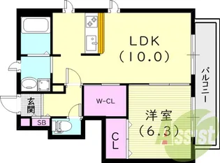 ベヌスタ丸橋【1階】の間取り