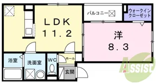 ヒカルサ尼崎若王寺【3階】の間取り