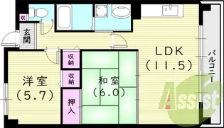 フルーレットコート【2階】の間取り