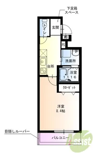 フジパレス神田南通Ⅱ番館【1階】の間取り
