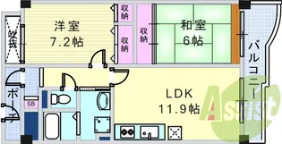 KDXレジデンス夙川ヒルズ1番館【6階】の間取り