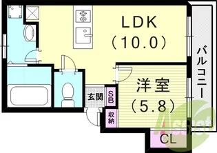 ハイツ77【1階】の間取り