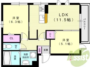 D-room Yours Residence【3階】の間取り